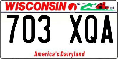 WI license plate 703XQA