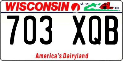 WI license plate 703XQB