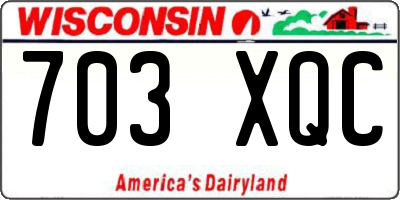 WI license plate 703XQC