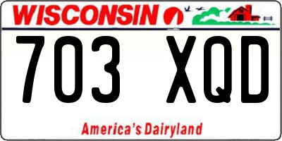 WI license plate 703XQD