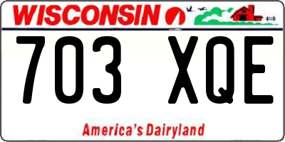 WI license plate 703XQE