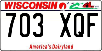 WI license plate 703XQF