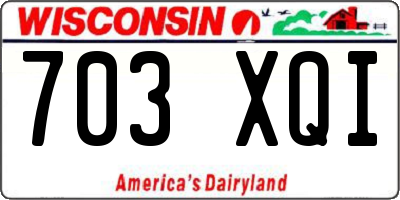 WI license plate 703XQI