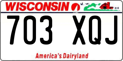 WI license plate 703XQJ