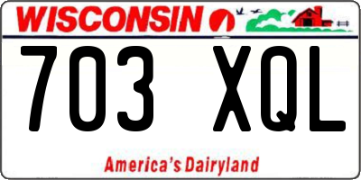 WI license plate 703XQL