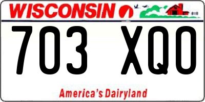 WI license plate 703XQO