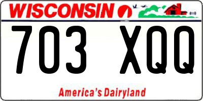 WI license plate 703XQQ