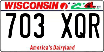 WI license plate 703XQR