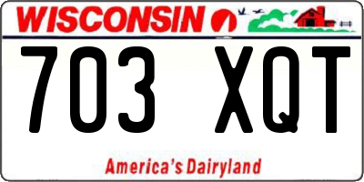 WI license plate 703XQT
