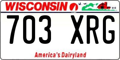 WI license plate 703XRG