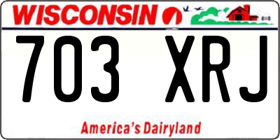 WI license plate 703XRJ