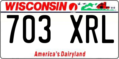 WI license plate 703XRL