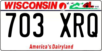 WI license plate 703XRQ