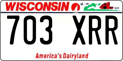 WI license plate 703XRR