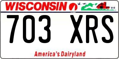 WI license plate 703XRS