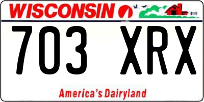WI license plate 703XRX