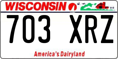 WI license plate 703XRZ
