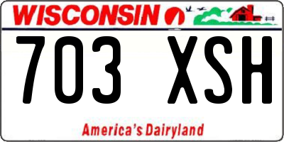 WI license plate 703XSH