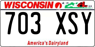 WI license plate 703XSY