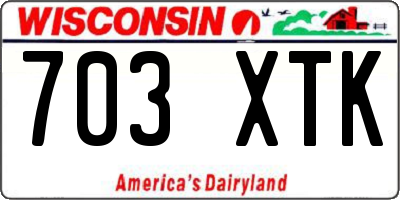 WI license plate 703XTK