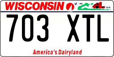WI license plate 703XTL