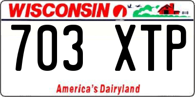 WI license plate 703XTP