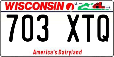 WI license plate 703XTQ