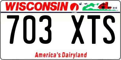 WI license plate 703XTS