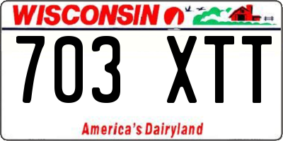 WI license plate 703XTT