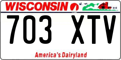 WI license plate 703XTV