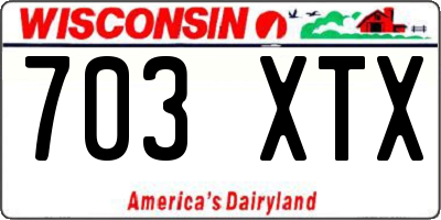 WI license plate 703XTX