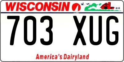 WI license plate 703XUG