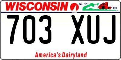 WI license plate 703XUJ