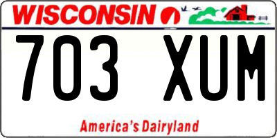 WI license plate 703XUM