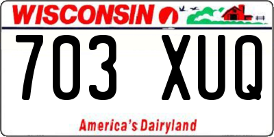 WI license plate 703XUQ