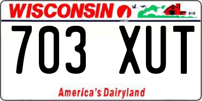 WI license plate 703XUT