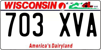 WI license plate 703XVA