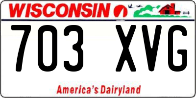 WI license plate 703XVG