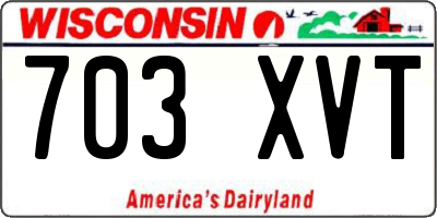 WI license plate 703XVT