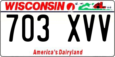 WI license plate 703XVV
