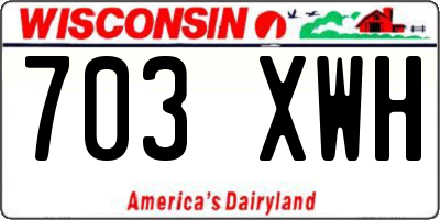 WI license plate 703XWH