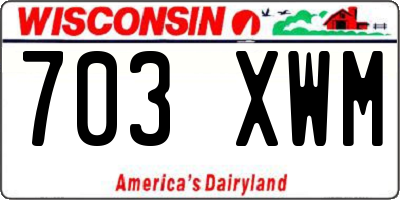 WI license plate 703XWM