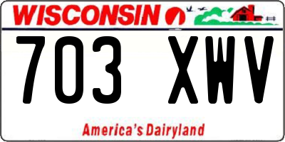 WI license plate 703XWV