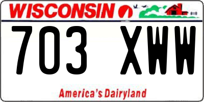 WI license plate 703XWW