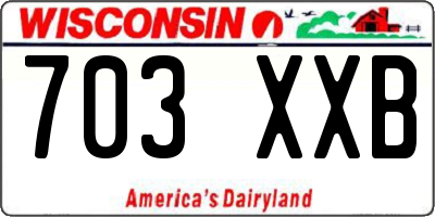 WI license plate 703XXB