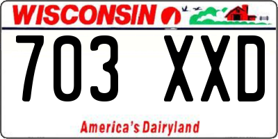 WI license plate 703XXD