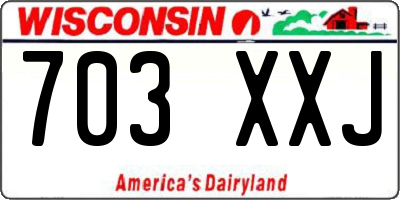 WI license plate 703XXJ