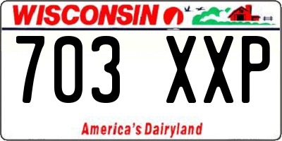 WI license plate 703XXP