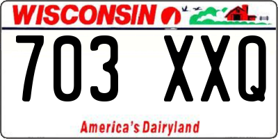 WI license plate 703XXQ