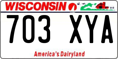 WI license plate 703XYA